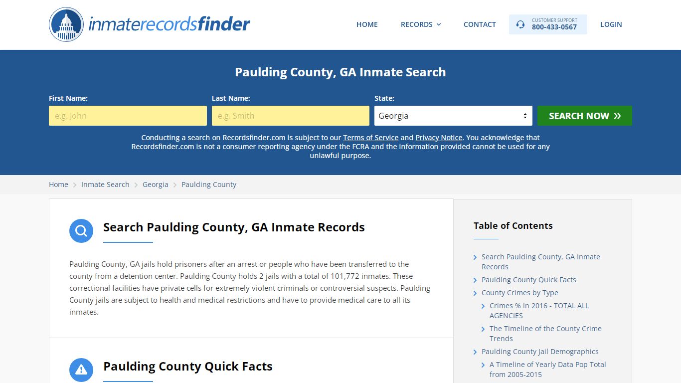 Paulding County, GA Inmate Lookup & Jail Records Online
